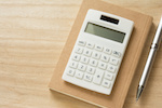 Calculator, notebook and pen_222240977